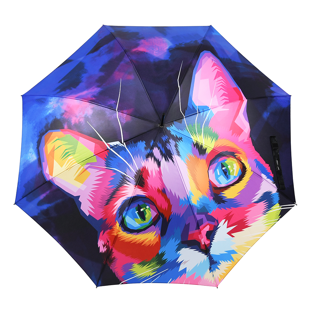 Doppler Long Modern Art Umbrella - Kitten