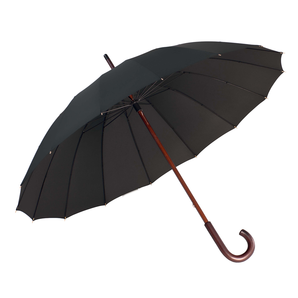 Doppler London Wood Umbrella Black