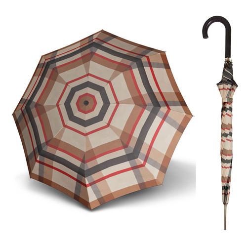 Doppler Carbonsteel Umbrella Check Beige
