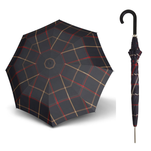 Doppler Carbonsteel Umbrella Check Blue