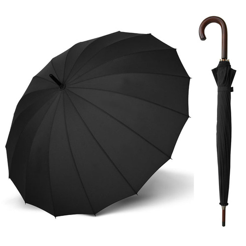 Doppler London Wood Umbrella Black