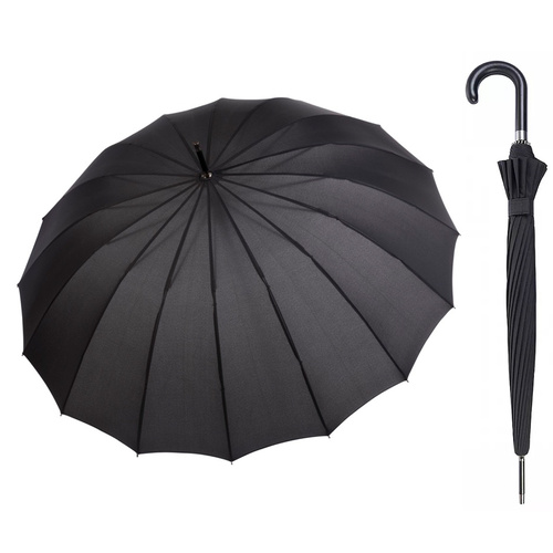 Doppler Liverpool 16 Rib Umbrella Black