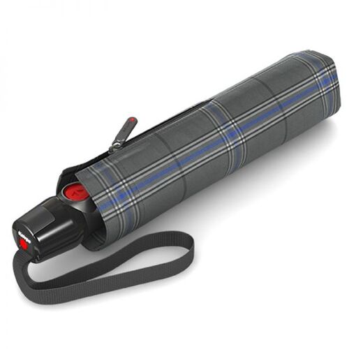 Knirps T.200 Duomatic Umbrella Check Grey